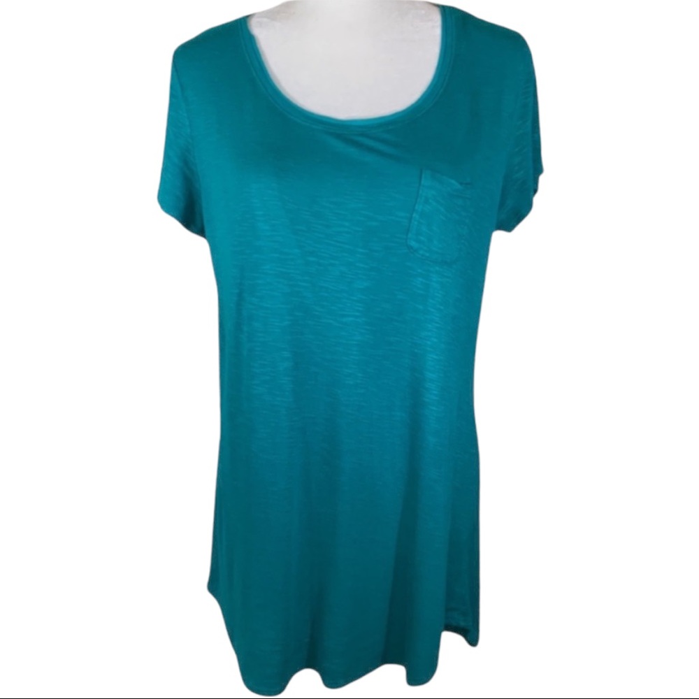 🎀 GNW Indigo- Teal Green Soft  Tee- M - Picture 3 of 9
